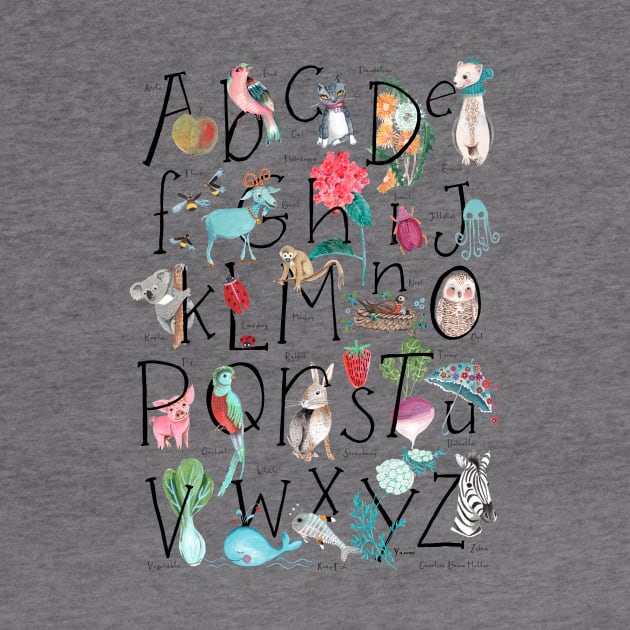 Animal kids ABC alphabet by CarolineBMuller